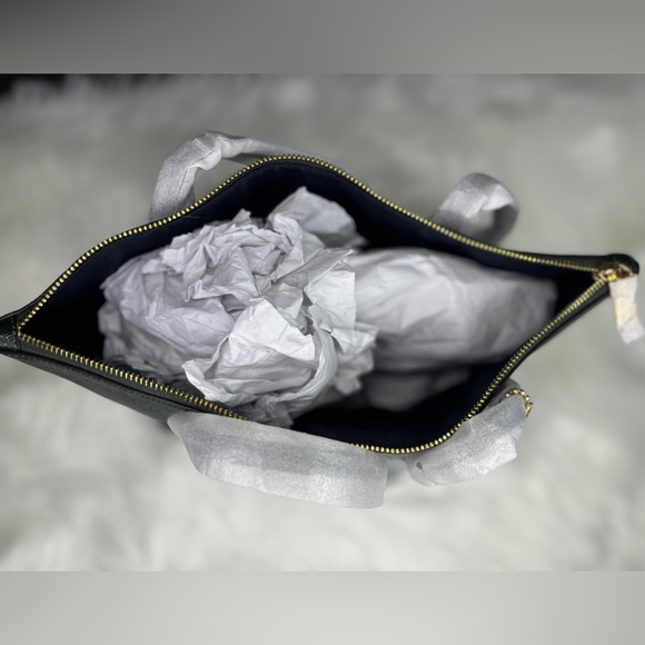 Coach Dark Green Crossgrain Leather Zip Top Caryall Tote Bag 4454 NWT - Picture 8 of 12